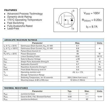 MOSFET IRF520 (10 PIECES)