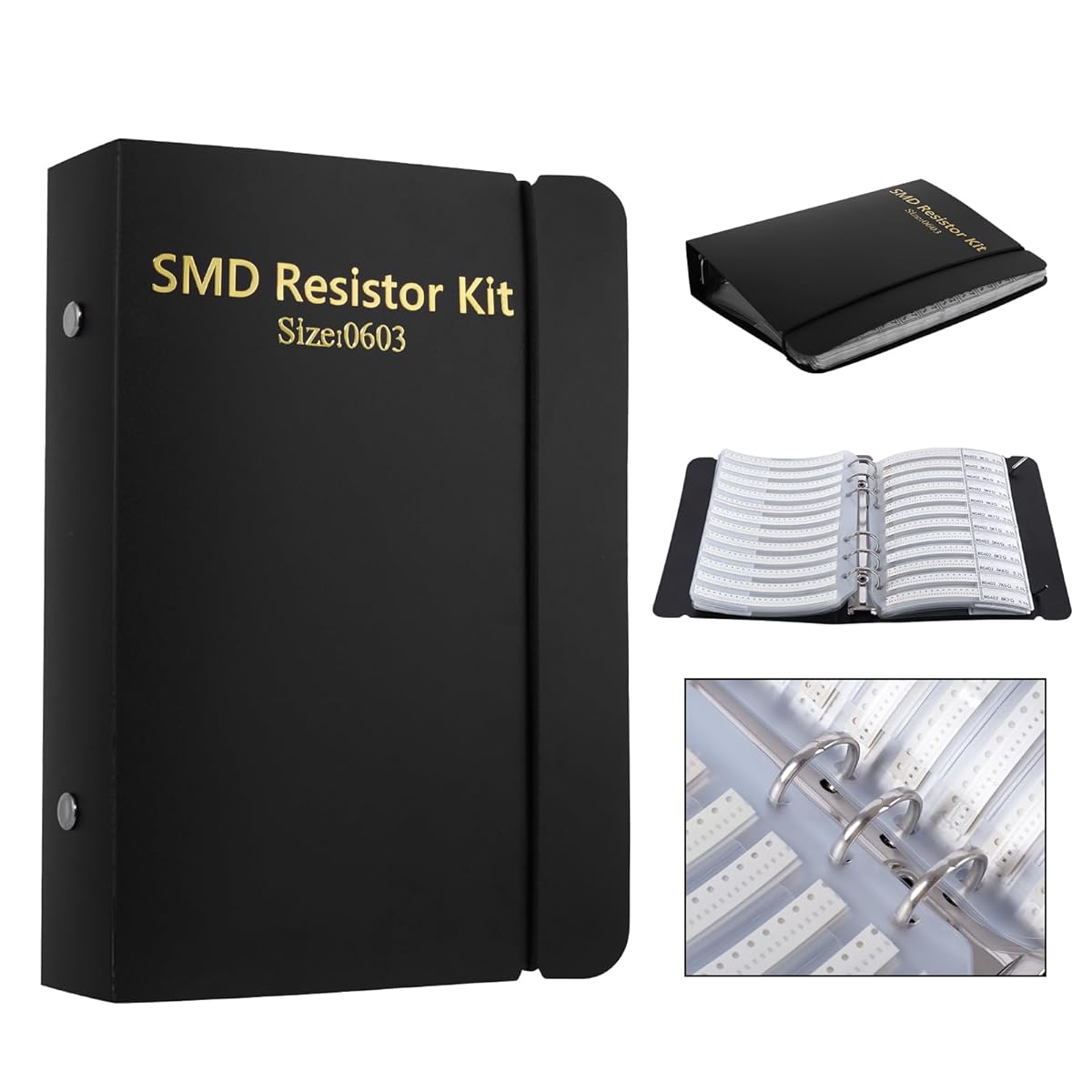 0603 Resistors Kit, 1% 0603 SMD Resistor Assorted Folder,170value x 50pcs = 8500pcs,Sample Book Kit for Electronic Components. (Resistor-0603)