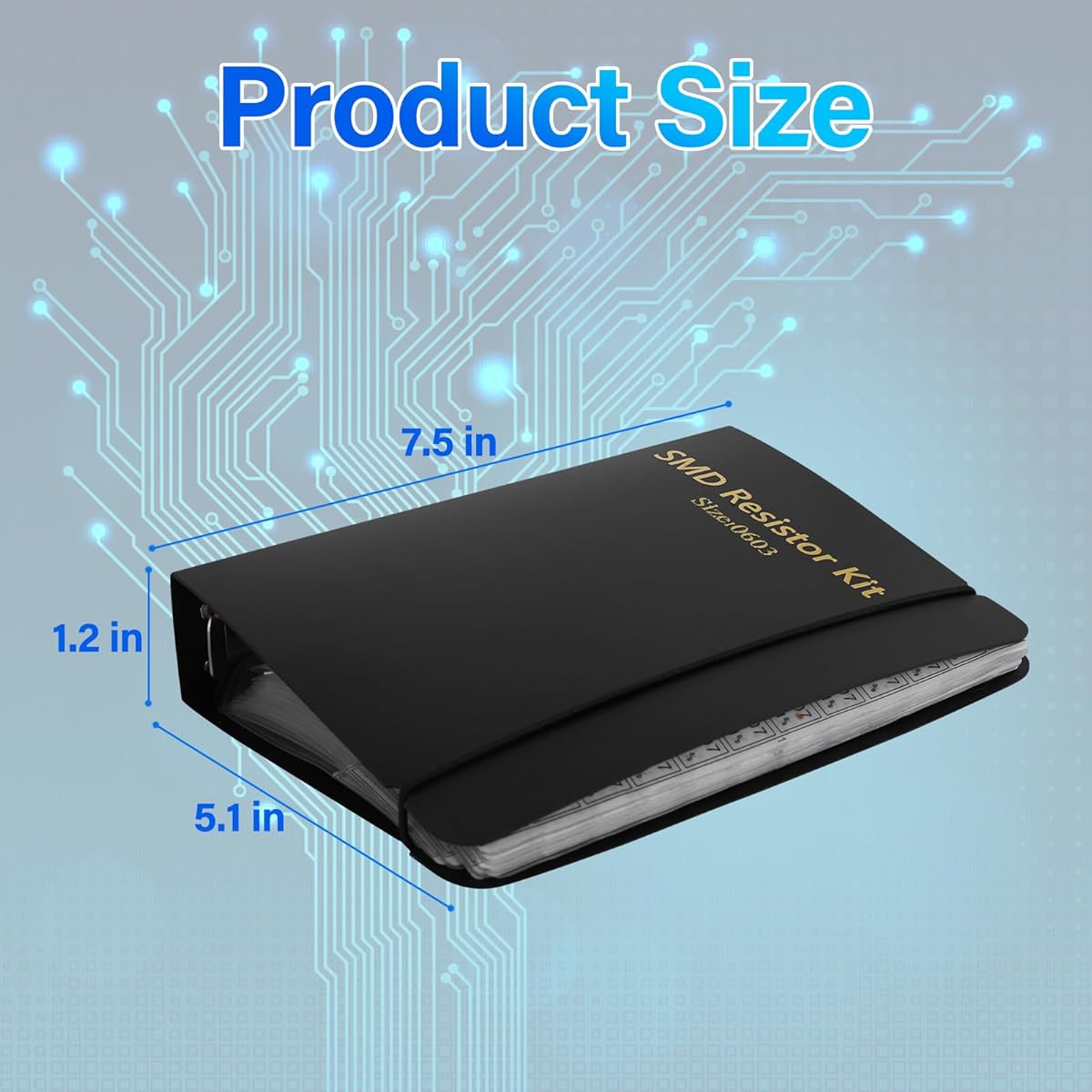 0603 Resistors Kit, 1% 0603 SMD Resistor Assorted Folder,170value x 50pcs = 8500pcs,Sample Book Kit for Electronic Components. (Resistor-0603)