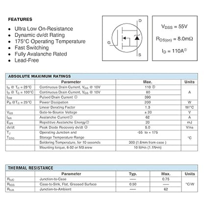 MOSFET IRF3205 10 PIECES