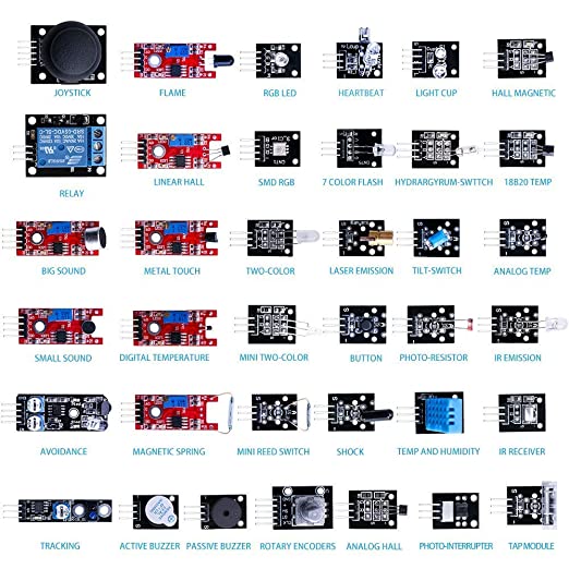 37 in 1 Sensor Kit compatible with Arduino
